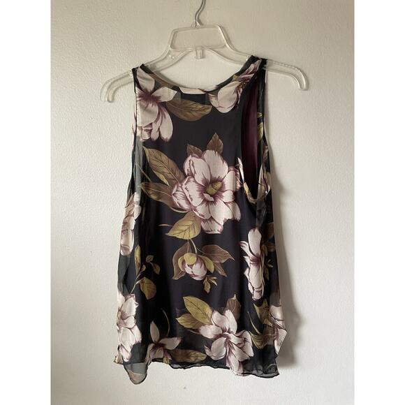 By Malene Birger Floral Print Sleeveless Top Amandan Silk Tank Size 34 READ - Picture 2 of 8